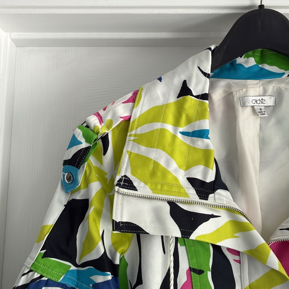 Cache Multicolor Abstract/Floral Print Jacket Size Medium - Picture 5 of 11